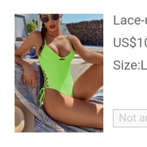 Green womens swim suit